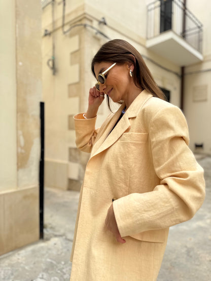 milan oversized linen blazer