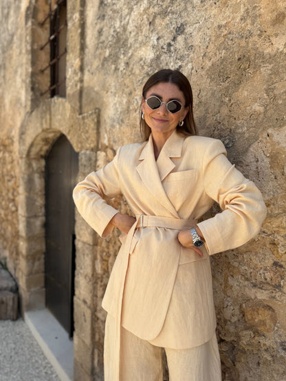 milan oversized linen blazer
