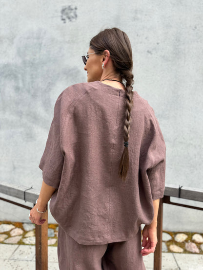 porto linen blouse