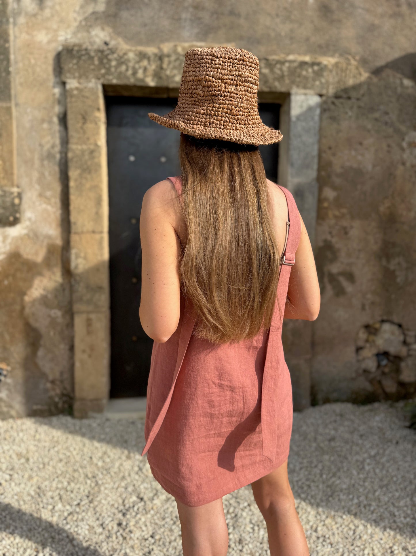 positano linen mini dress