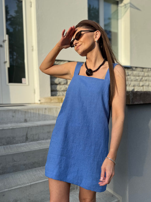positano linen mini dress