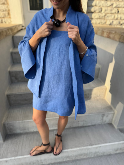positano linen mini dress