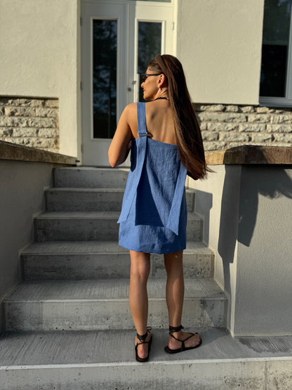 positano linen mini dress