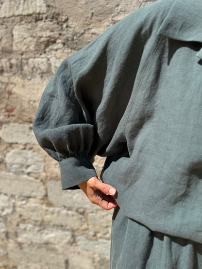 rome linen blouse