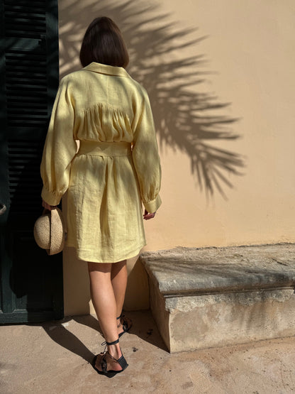 rome linen dress