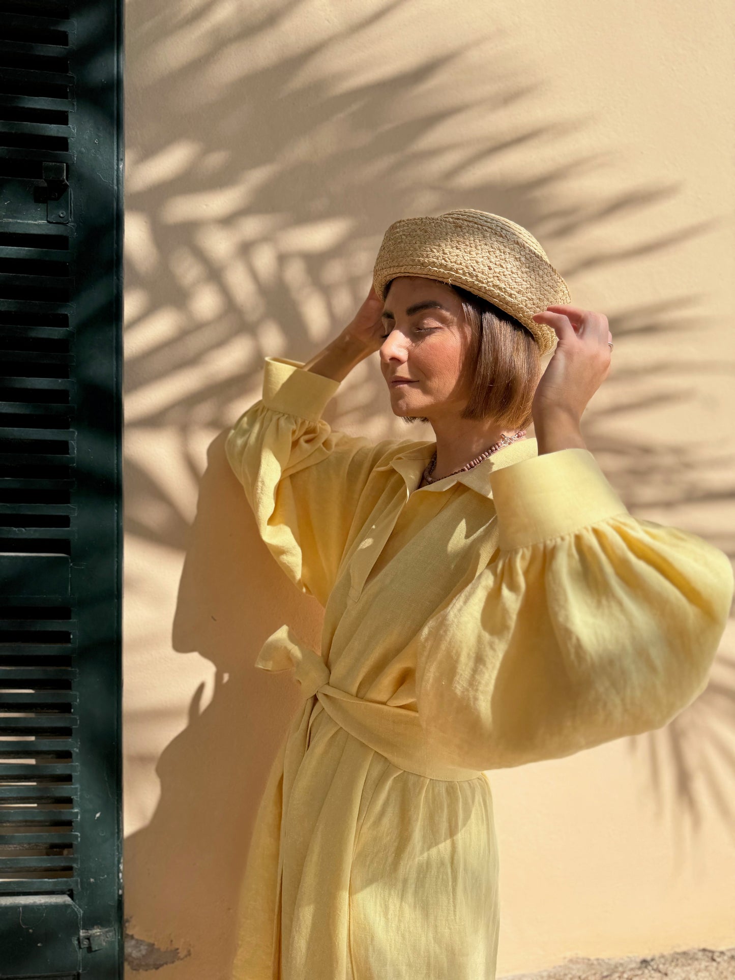rome linen dress
