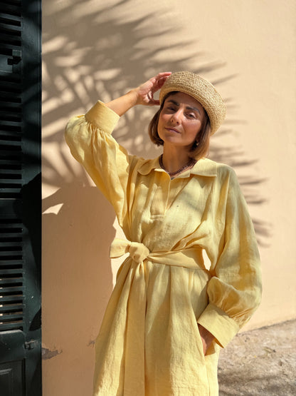 rome linen dress