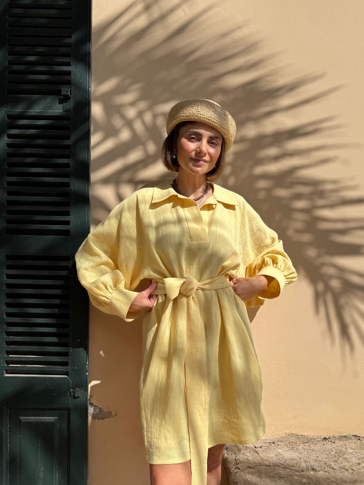 rome linen dress