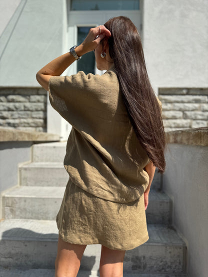 saint-tropez linen blouse