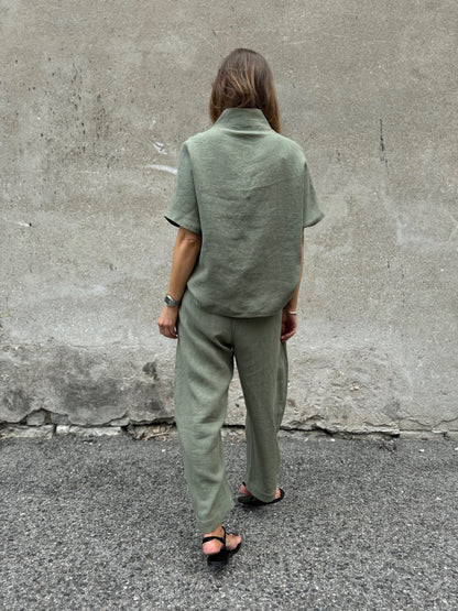 saint-tropez linen blouse