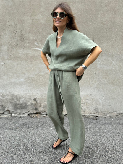 saint-tropez linen blouse