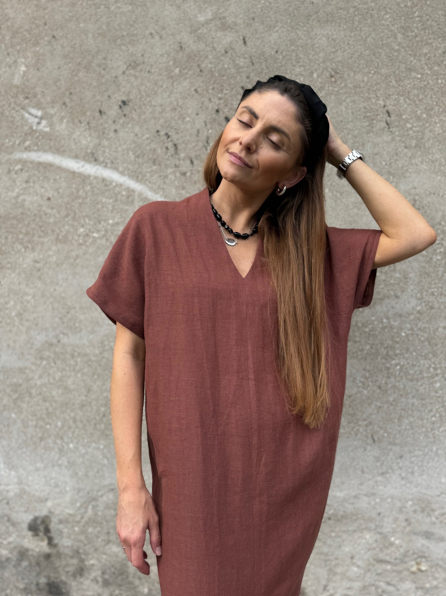 saint-tropez linen dress