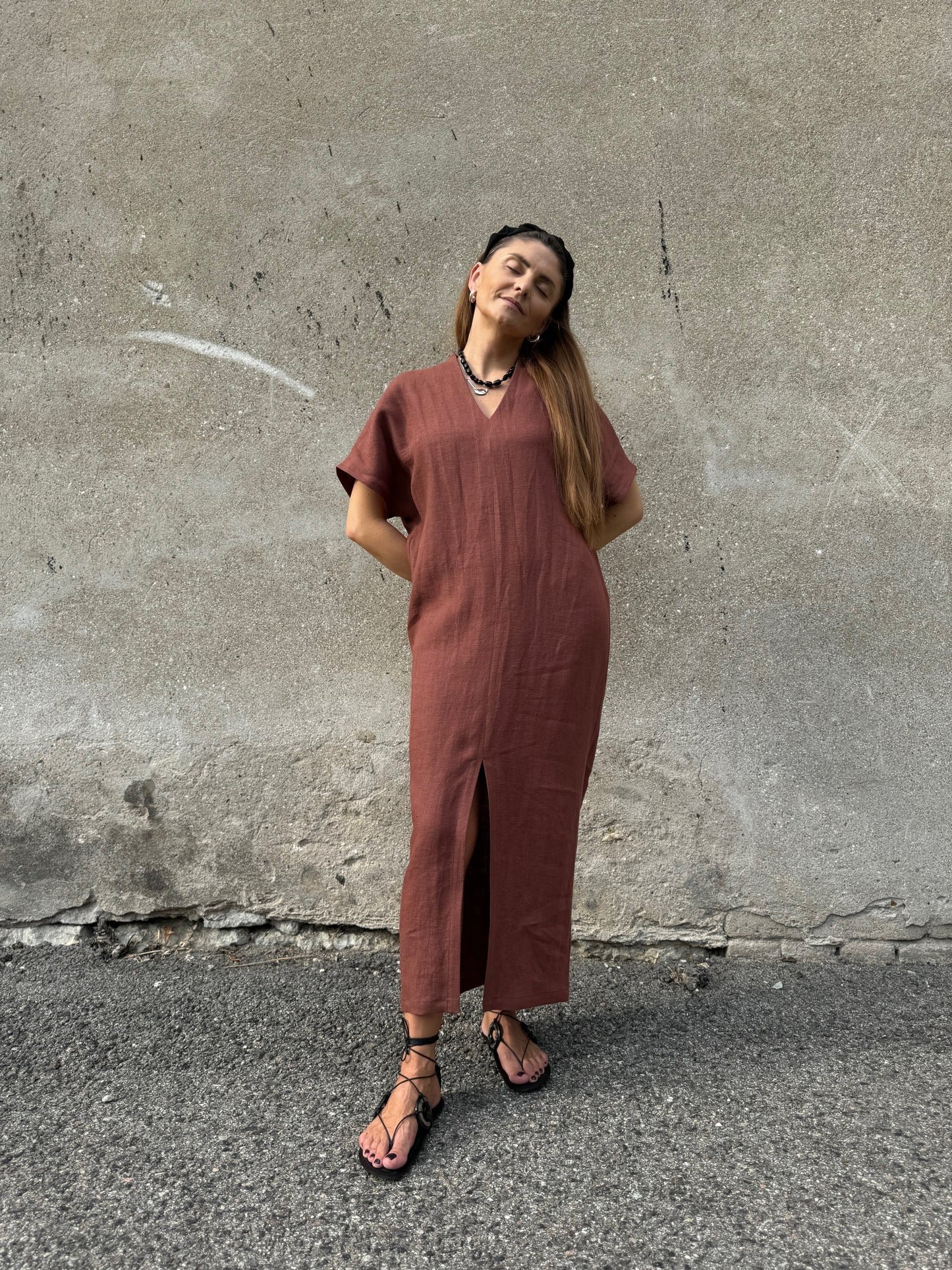 saint-tropez linen dress