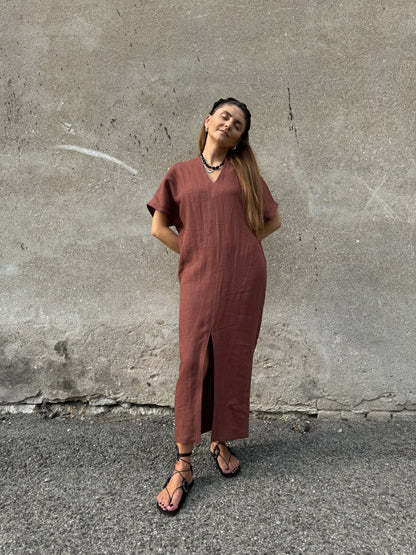 saint-tropez linen dress