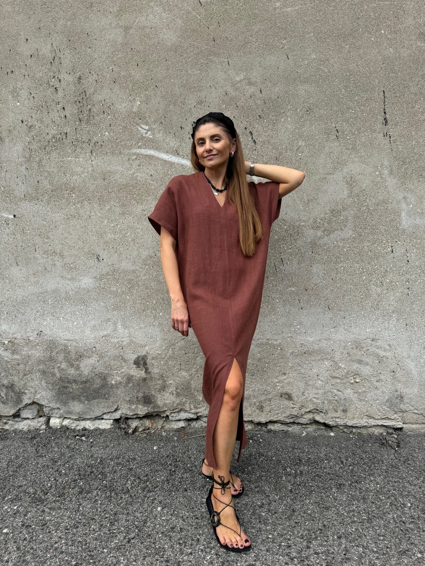 saint-tropez linen dress