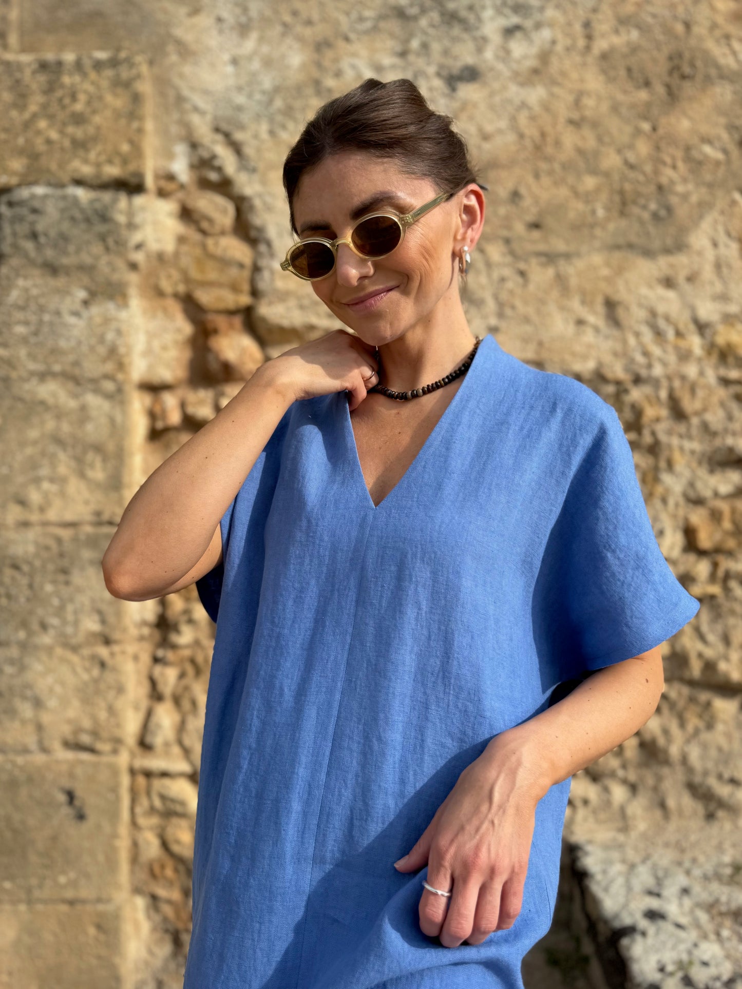 saint-tropez linen dress