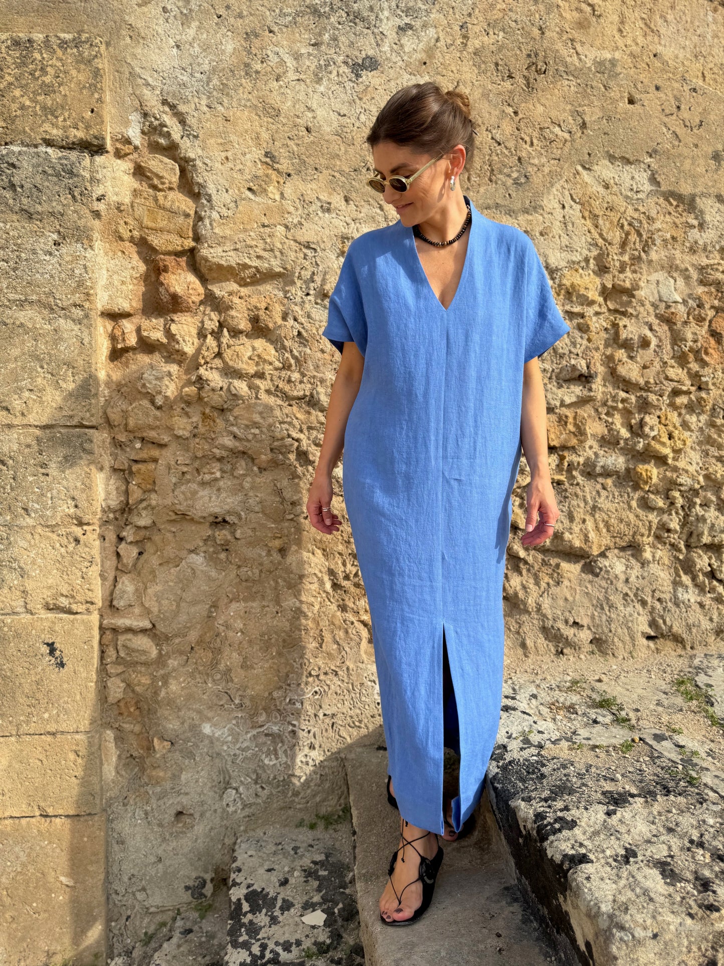 saint-tropez linen dress