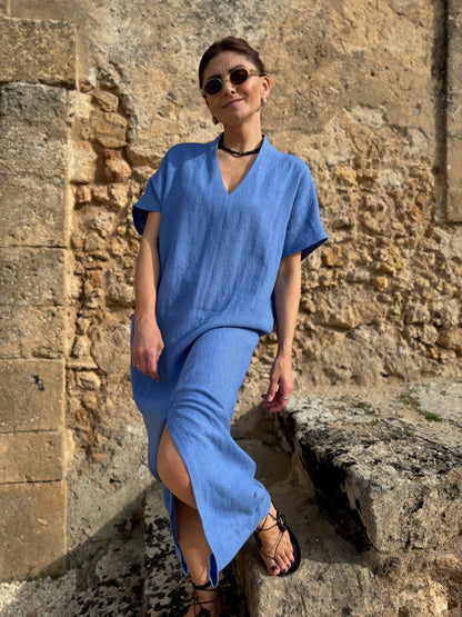 saint-tropez linen dress