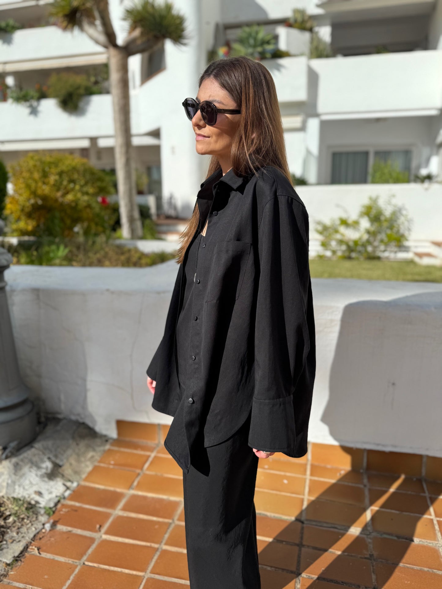 alba lyocell shirt with scarf