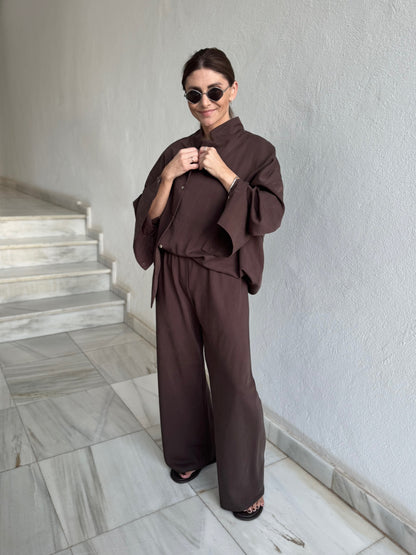 lucca lyocell bias cut trousers