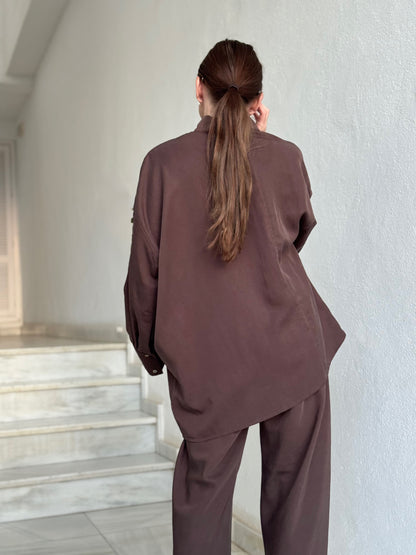 lucca lyocell bias cut trousers