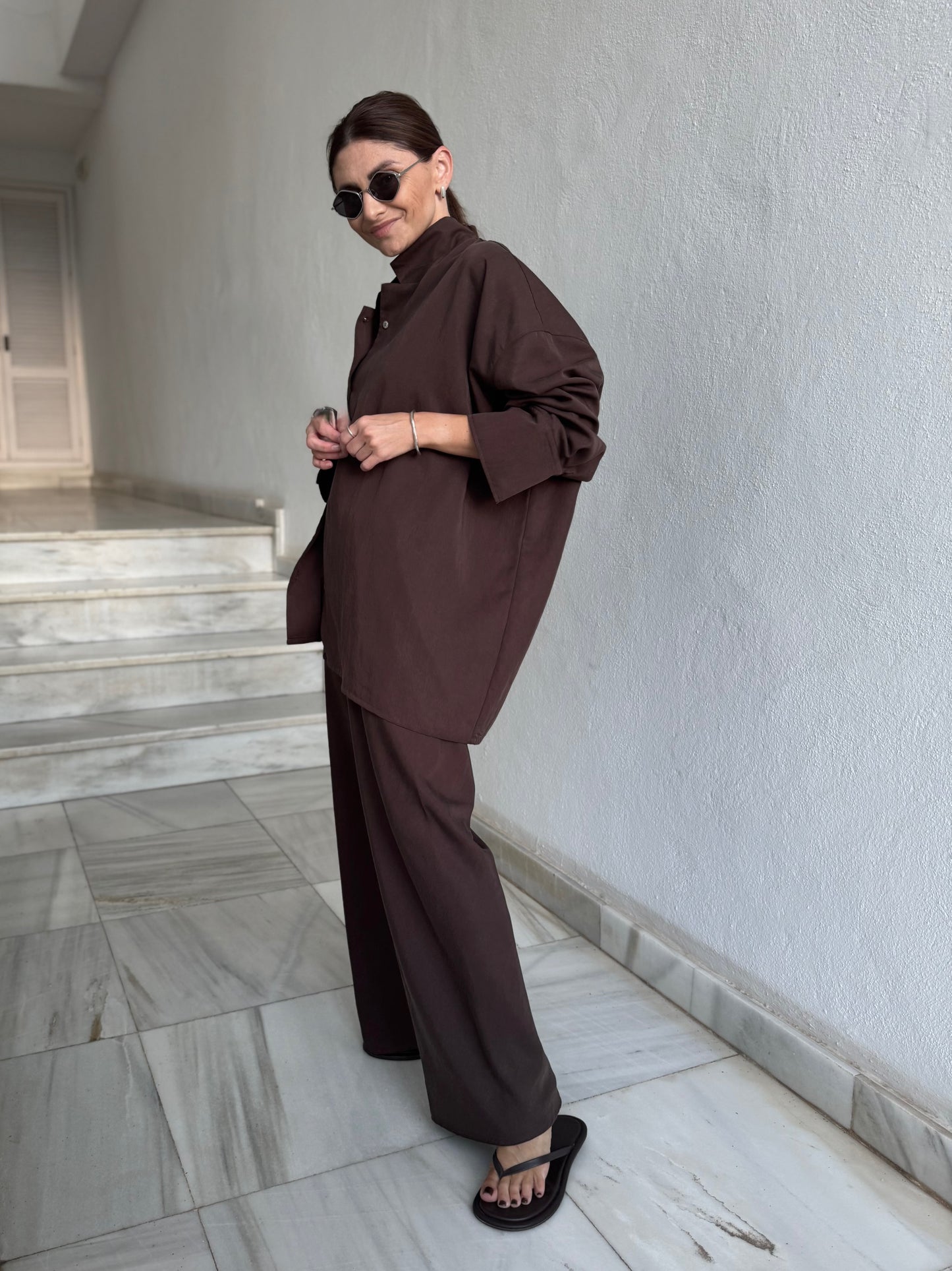 lucca lyocell bias cut trousers