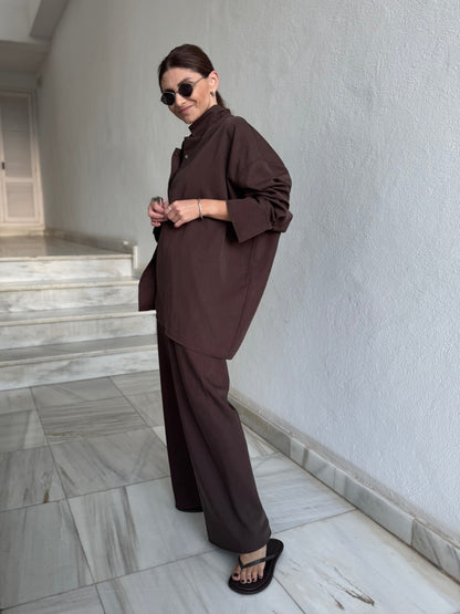 lucca lyocell bias cut trousers