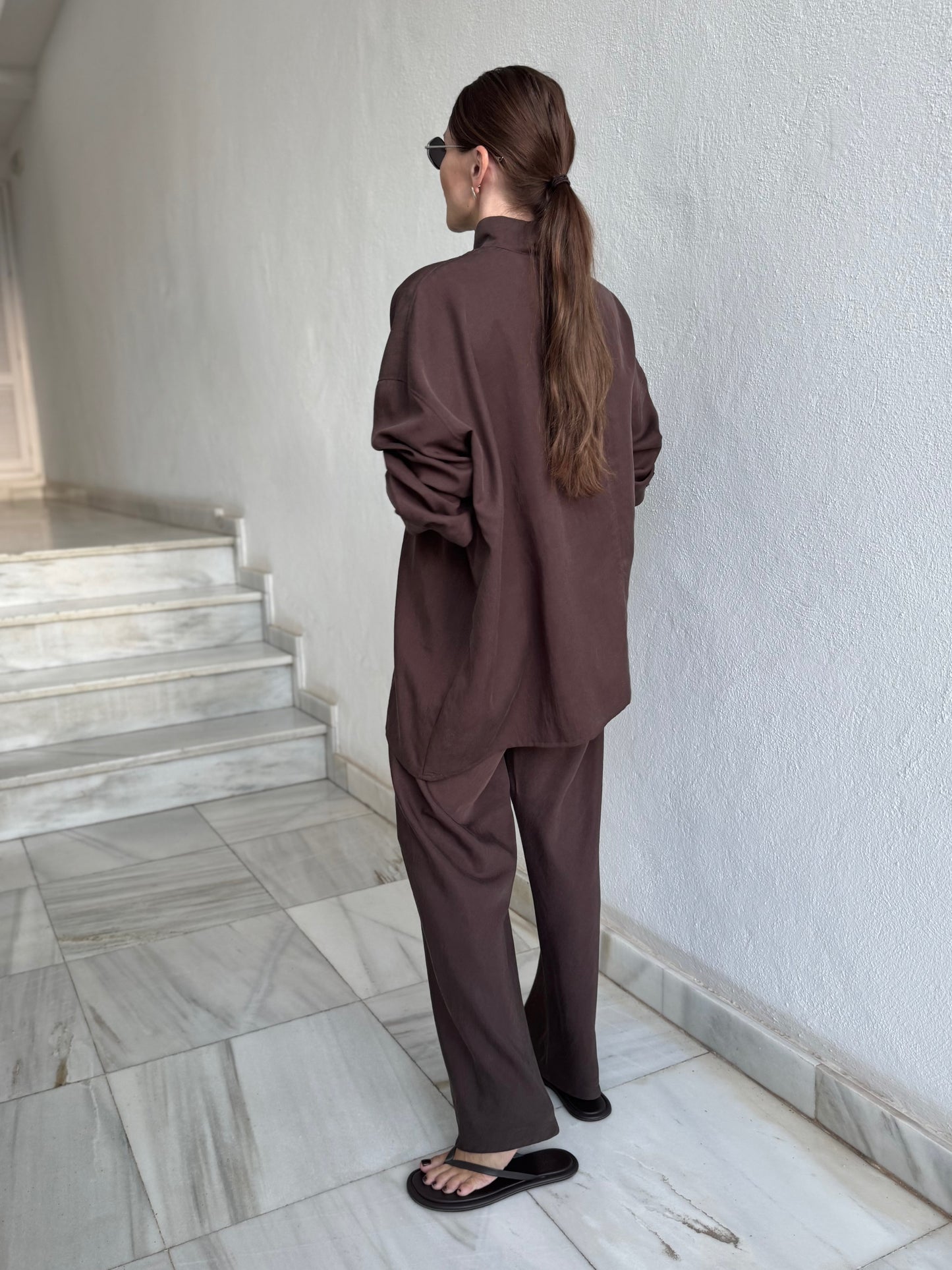 lucca lyocell bias cut trousers