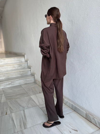 lucca lyocell bias cut trousers