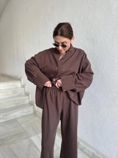 lucca lyocell bias cut trousers