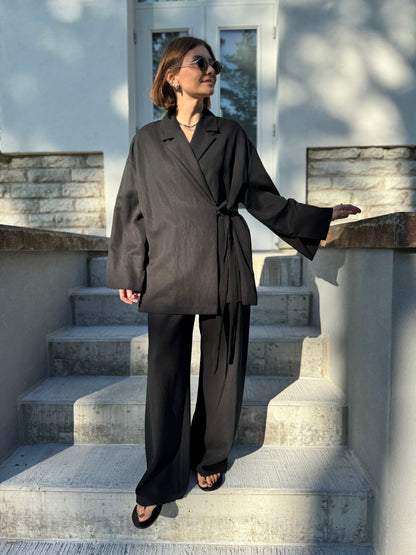 lucca lyocell bias cut trousers