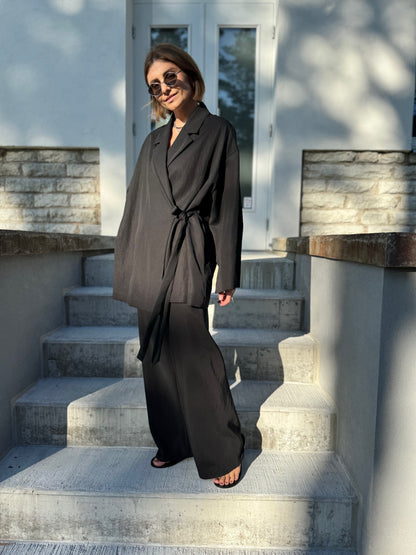 lucca lyocell bias cut trousers