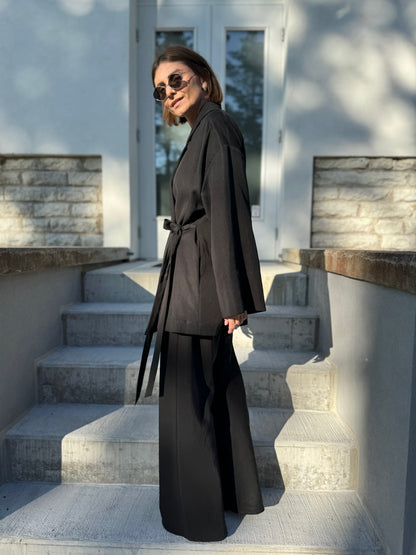 lucca lyocell bias cut trousers