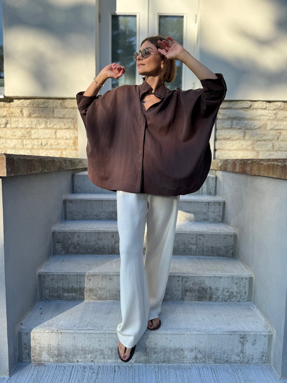 lucca lyocell bias cut trousers