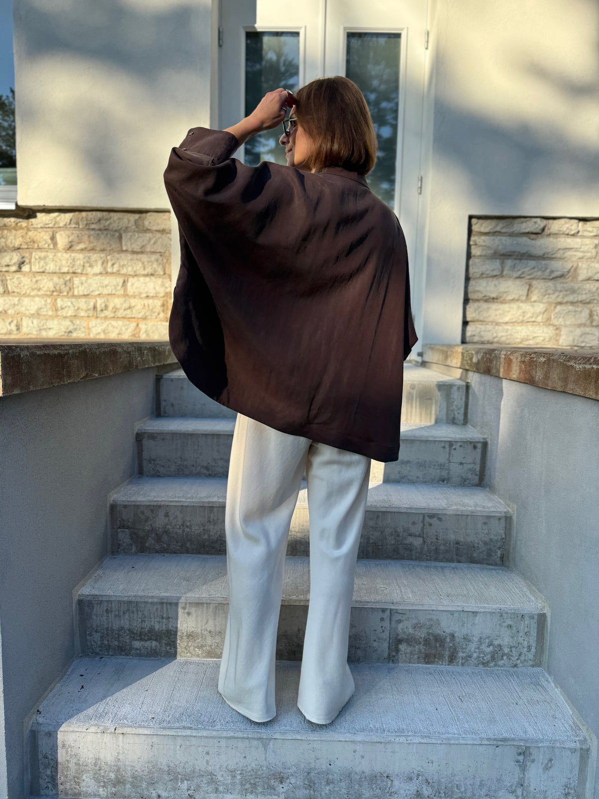 lucca lyocell bias cut trousers