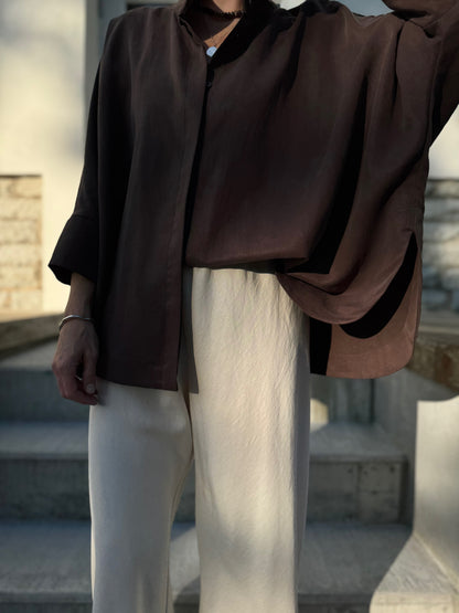 lucca lyocell bias cut trousers