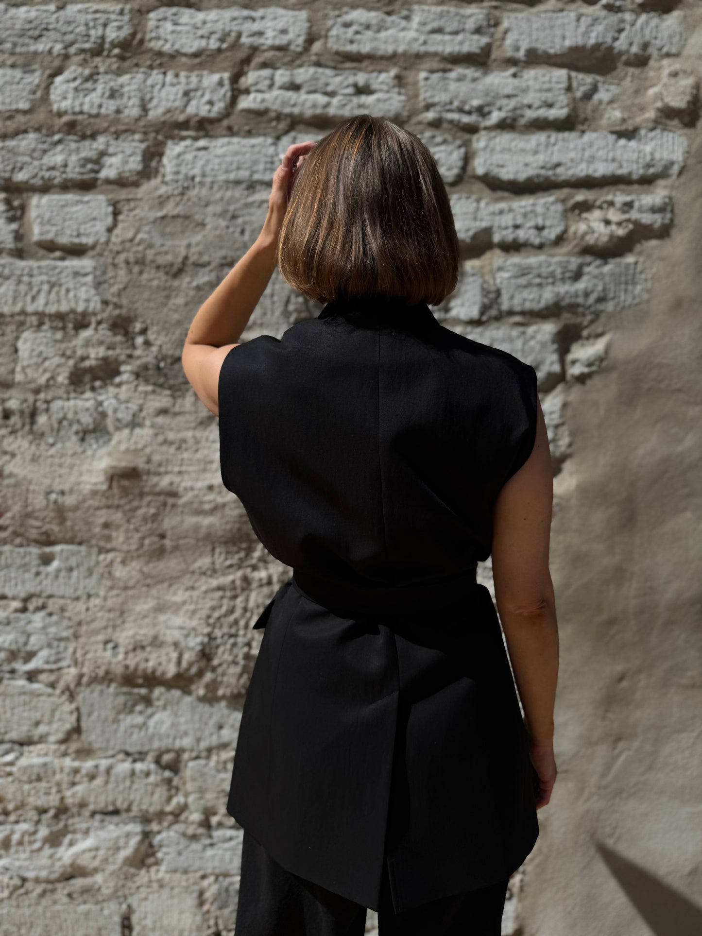 milan oversized lyocell waistcoat