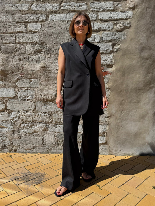 milan oversized lyocell waistcoat