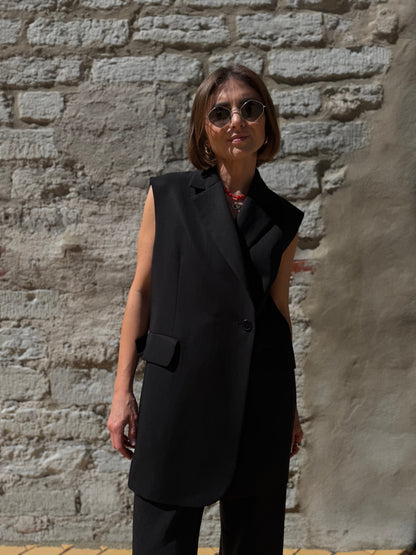 milan oversized lyocell waistcoat