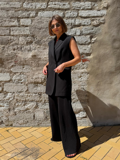 milan oversized lyocell waistcoat