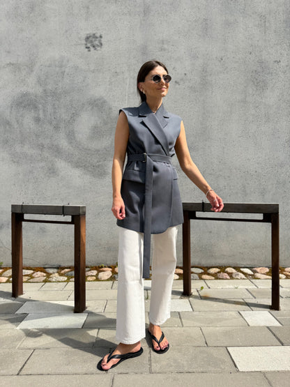 milan oversized lyocell waistcoat