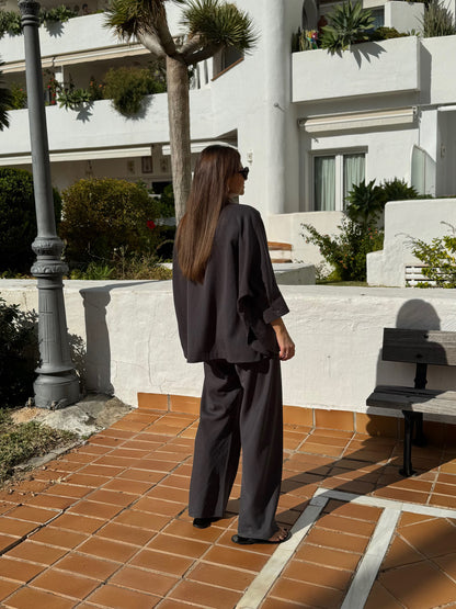 noto wide lyocell shirt