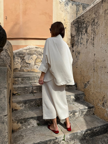 noto wide lyocell shirt