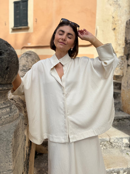 noto wide lyocell shirt