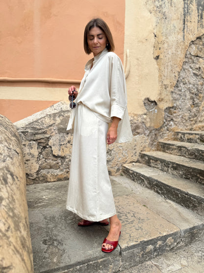 noto wide lyocell shirt