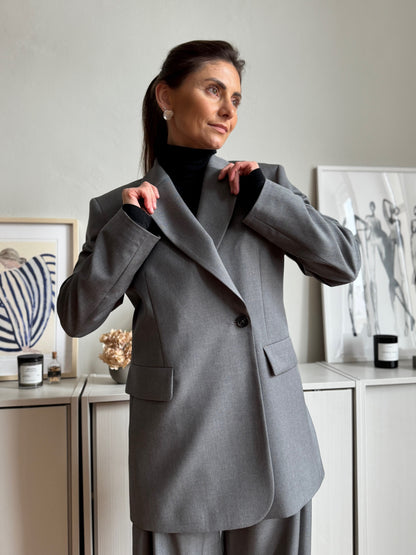 milan oversized fine wool blazer