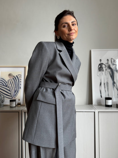 milan oversized fine wool blazer