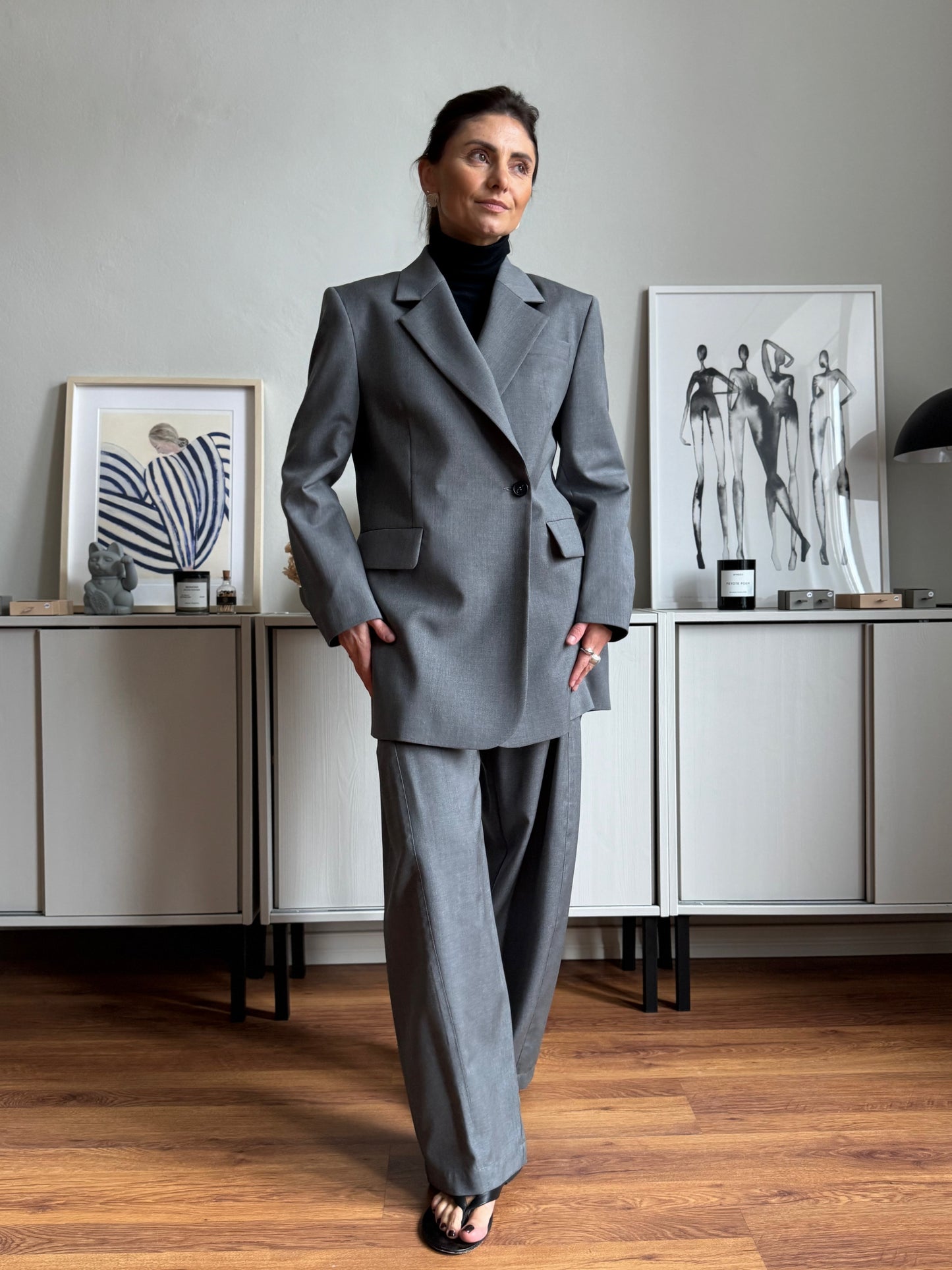 milan oversized fine wool blazer