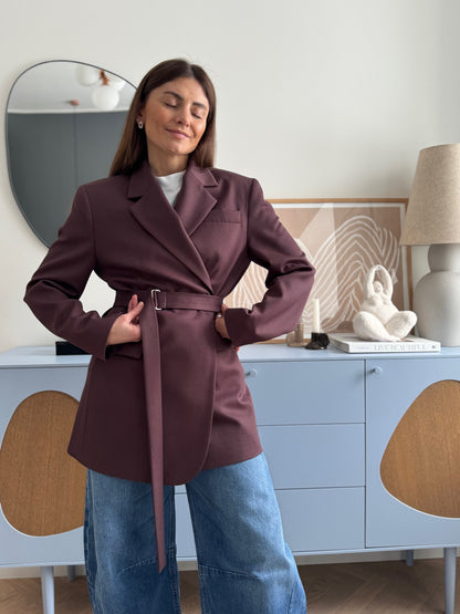 milan oversized fine wool blazer