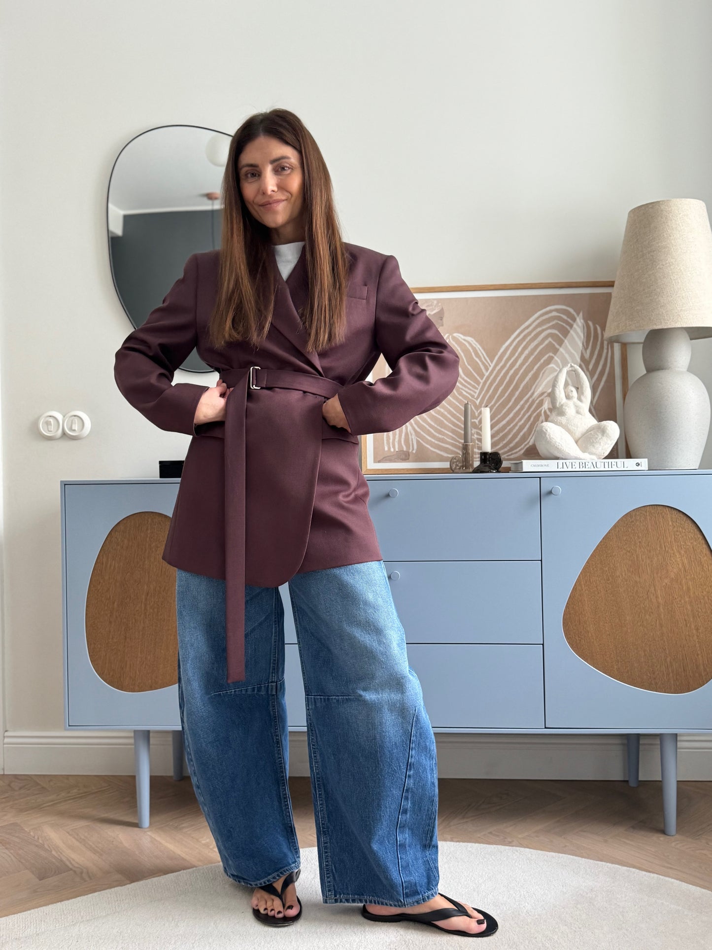 milan oversized fine wool blazer